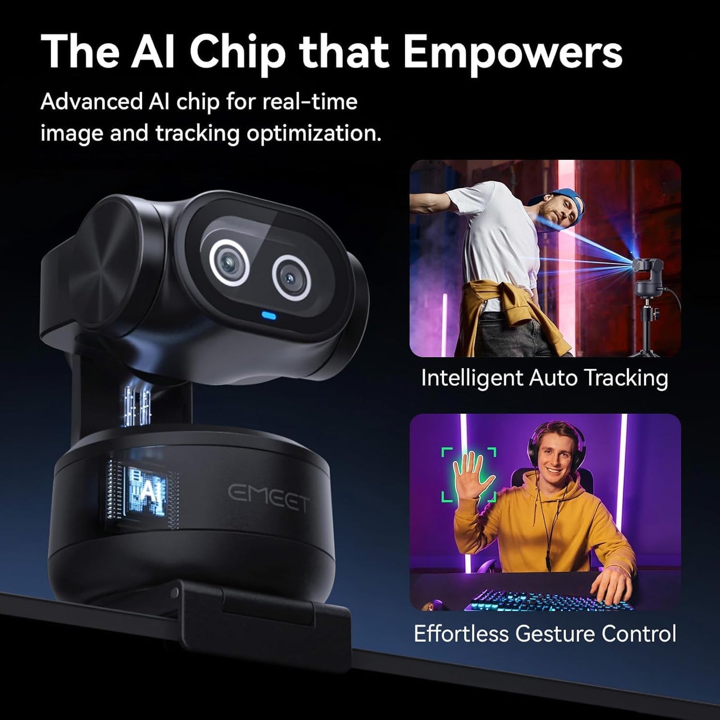 Emeet Dual-Camera PTZ 4K Webcam