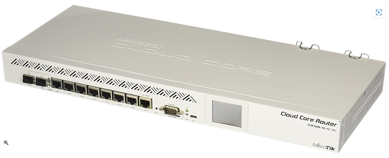 MikroTik Cloud Core Router CCR1009-7G-1C-1S w/ Dual Power Supplies